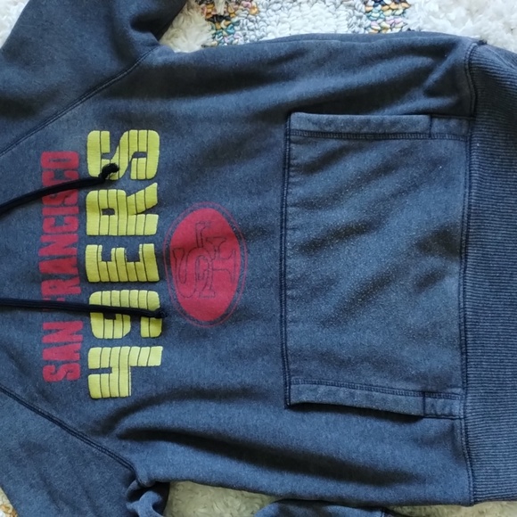 Vintage distressed San Francisco 49ers hoodie hooded swearshirt - Picture 2 of 3